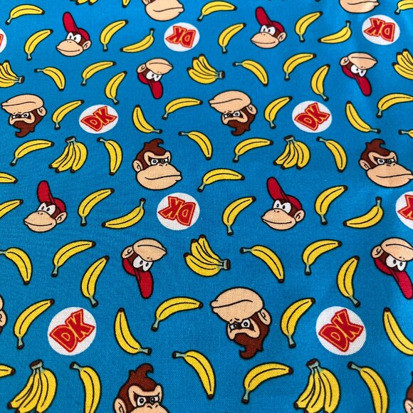 Retro DONKEY KONG and BANANAS Handmade Cotton Pillowcase fits a Standard/Queen - Picture 2 of 2